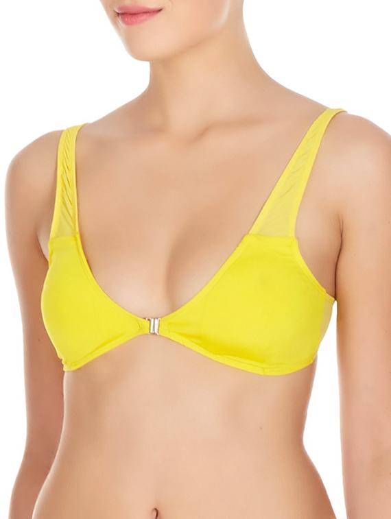 yellow polyester bra - 10524091 - Standard Image - 1