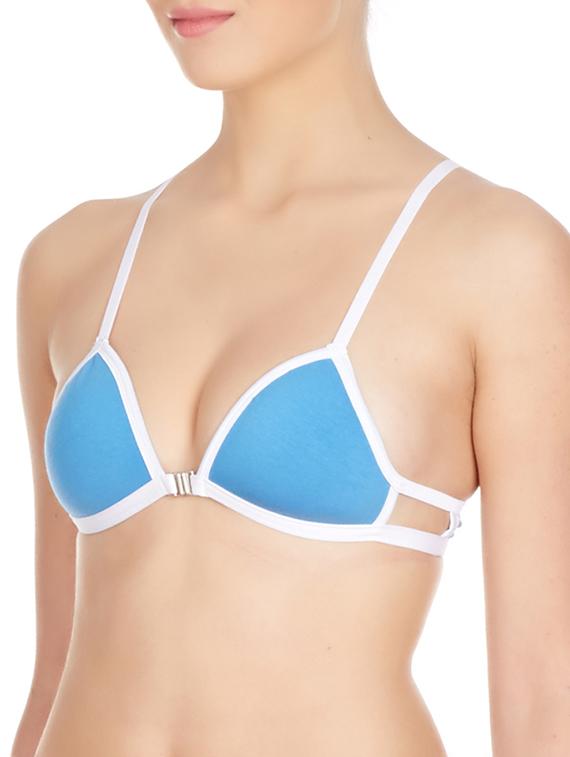 blue front open bra - 10524103 - Standard Image - 1