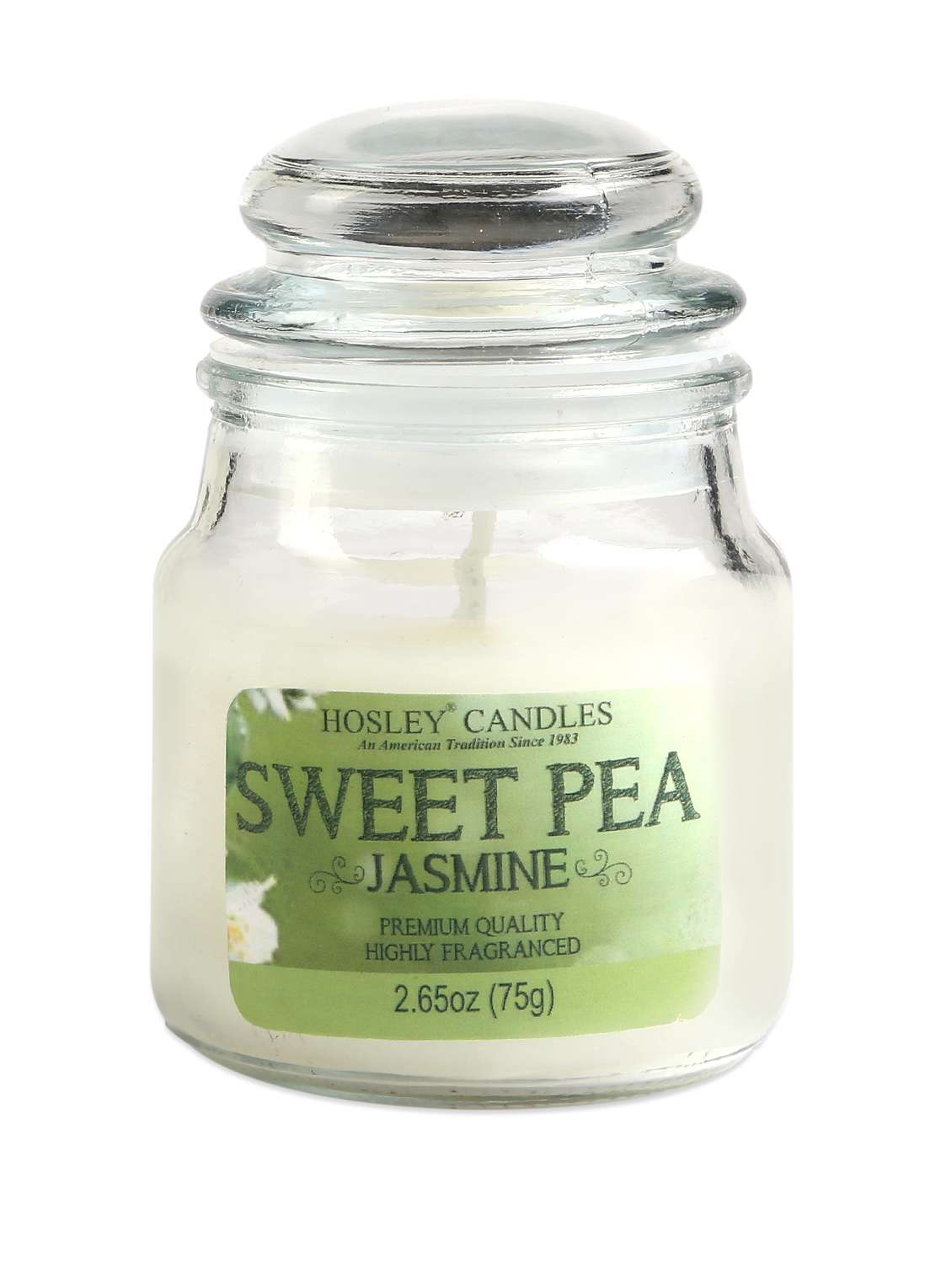 sweet pea jasmine essence jar candle