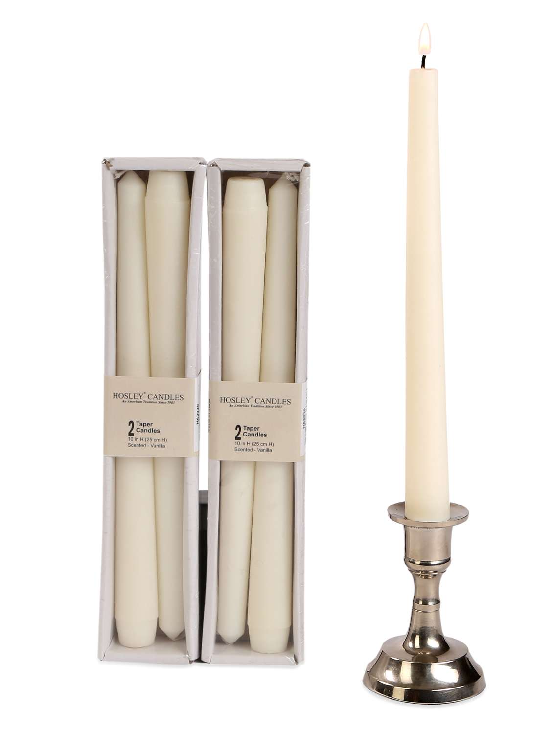 highly scented vanilla taper candles