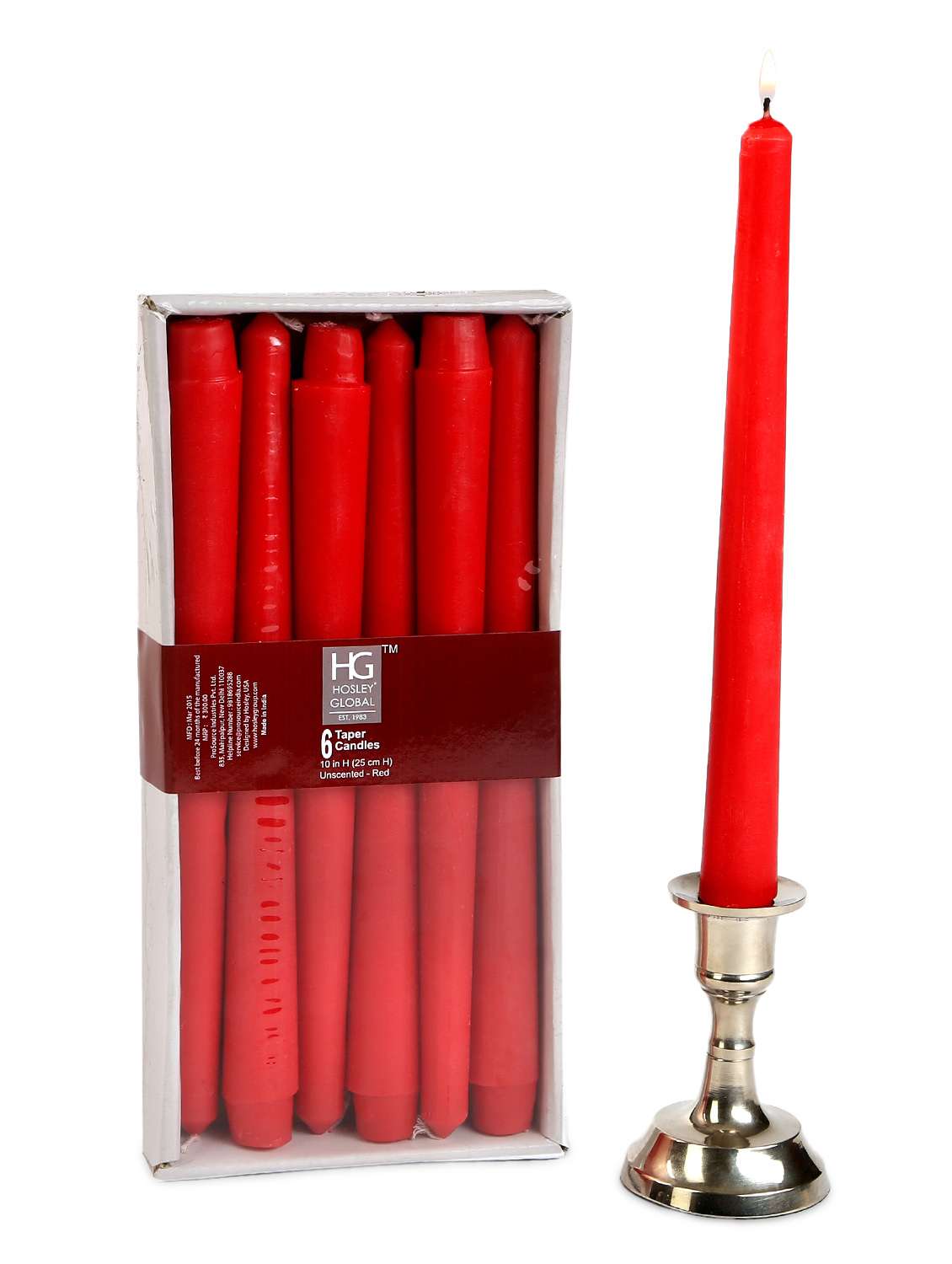 unscented high taper candles