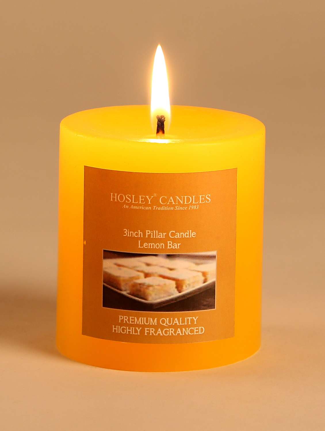 lemon bar  scented pillar candle