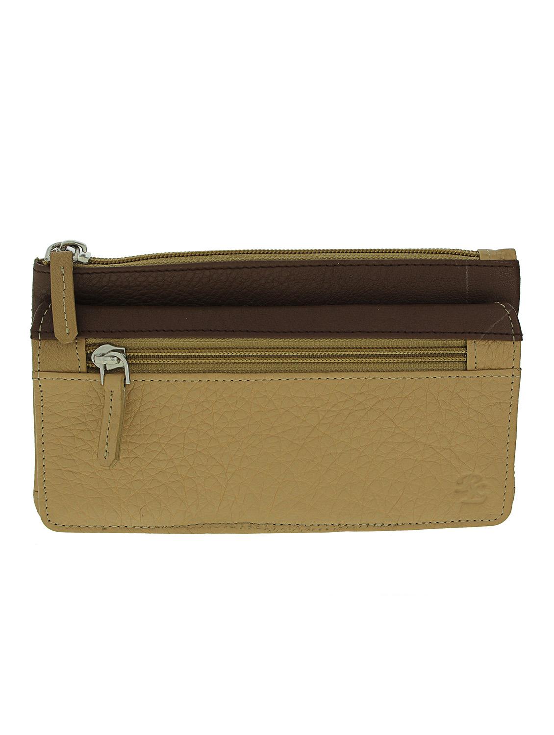 beige leather wallet - 10546671 -  Zoom Image - 0