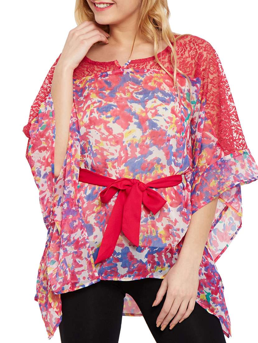 pink polyester kaftan