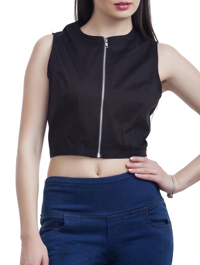 women's crop crew neck top - 10578302 - Zoom Image - 0
