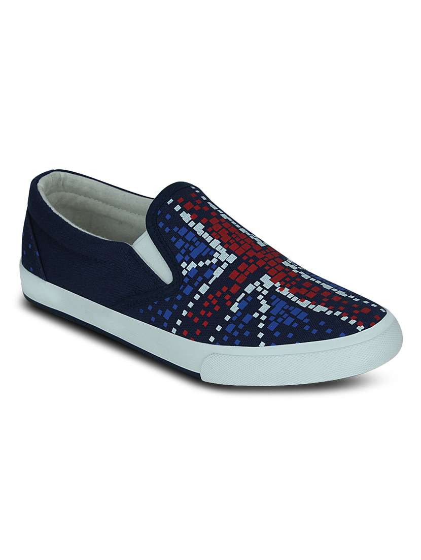 blue canvas casual slipon
