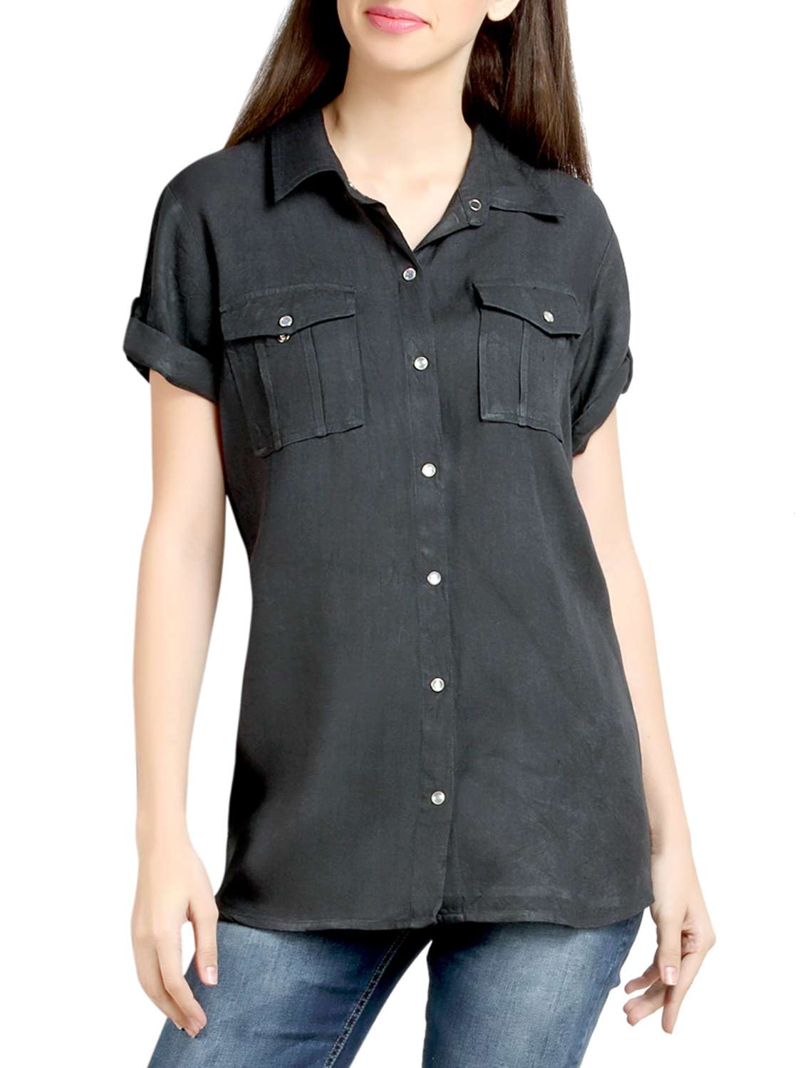 black rayon shirt