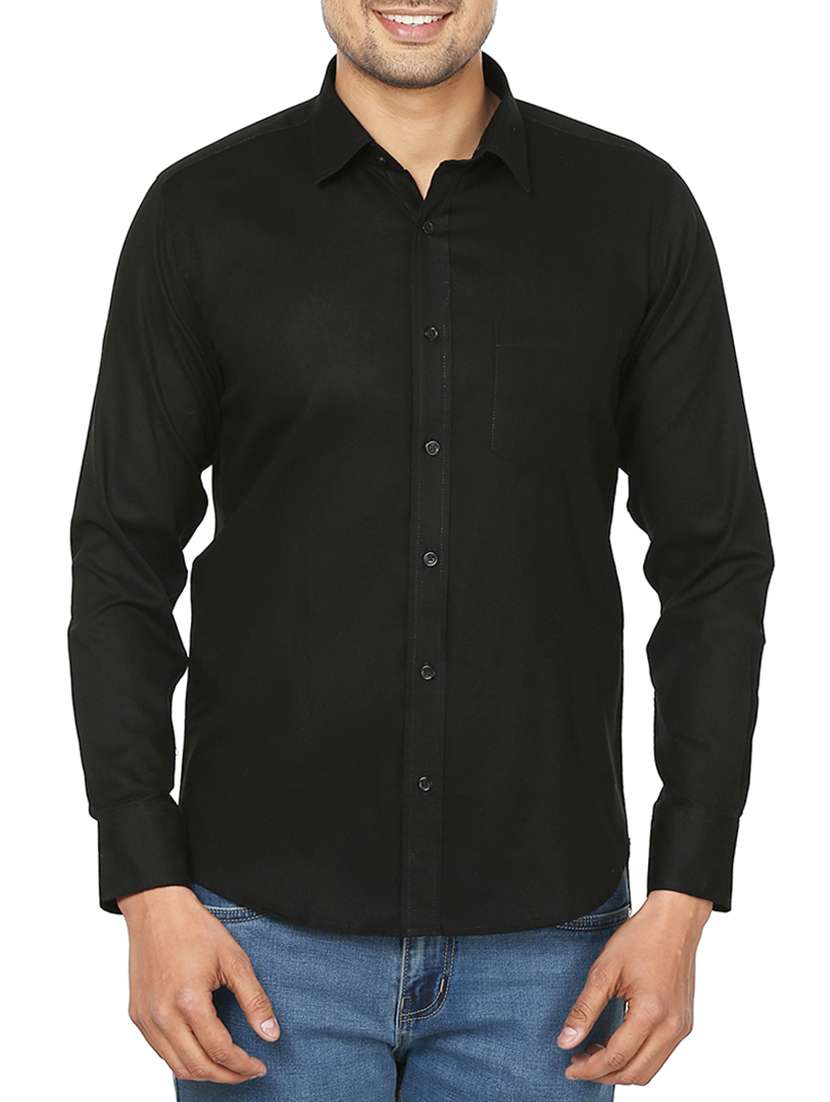 black cotton casual shirt