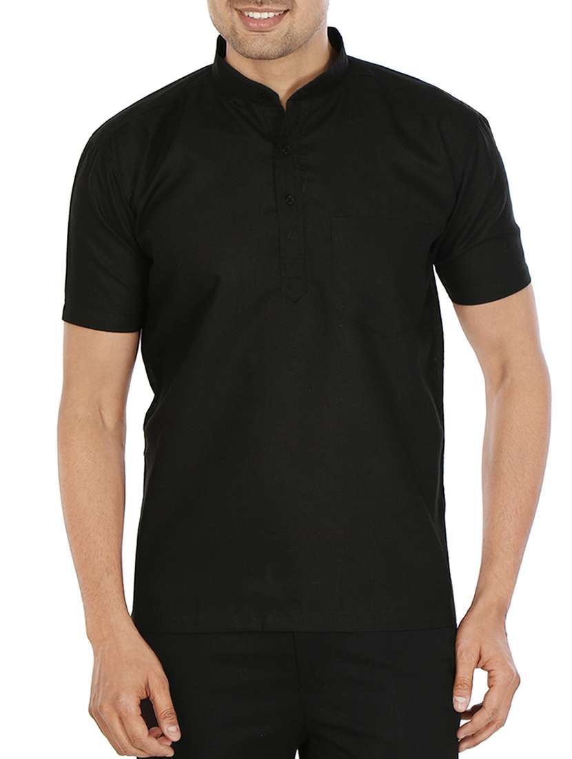 black cotton short  kurta
