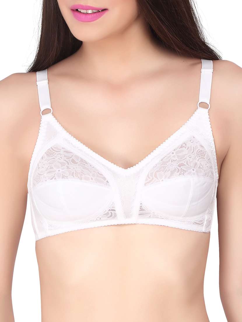 white nylon bra