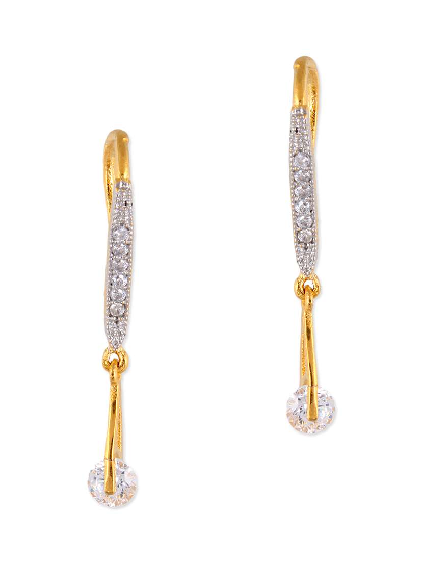 fasherati trendy diamond with solitaire drops earrings for girls