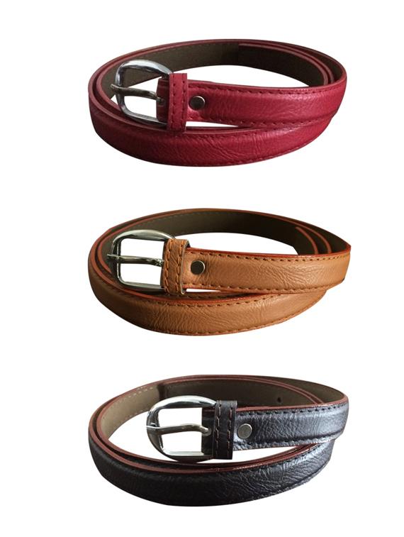Red, Beige, Brown Leatherette Combos Belt - By