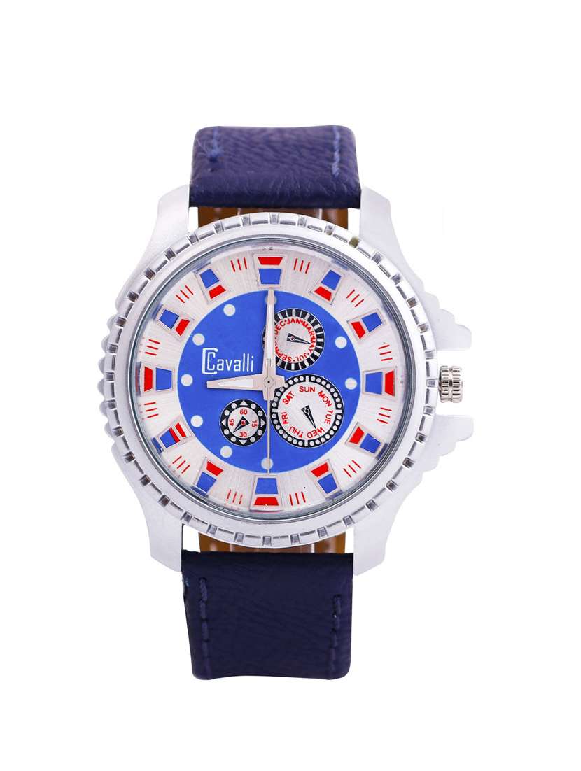 cavalli men's blue analog watch