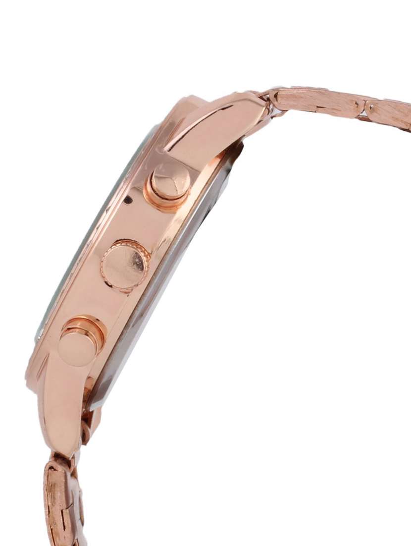 addic geneva fashion forever bling rose gold dial and strap watch for women
