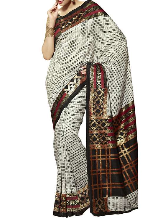multi colored silk saree