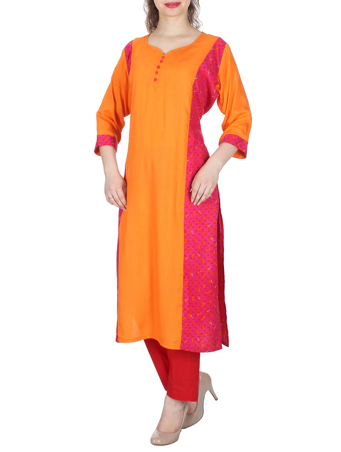 women's straight kurta - 10799584 - Standard Image - 1