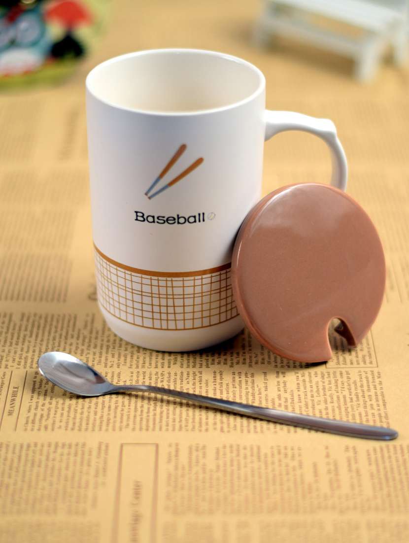 Bone China Abstract White Mug