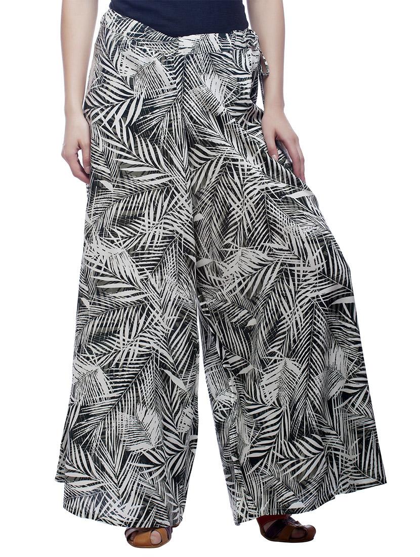 black viscose palazzos - 10808162 - Zoom Image - 0