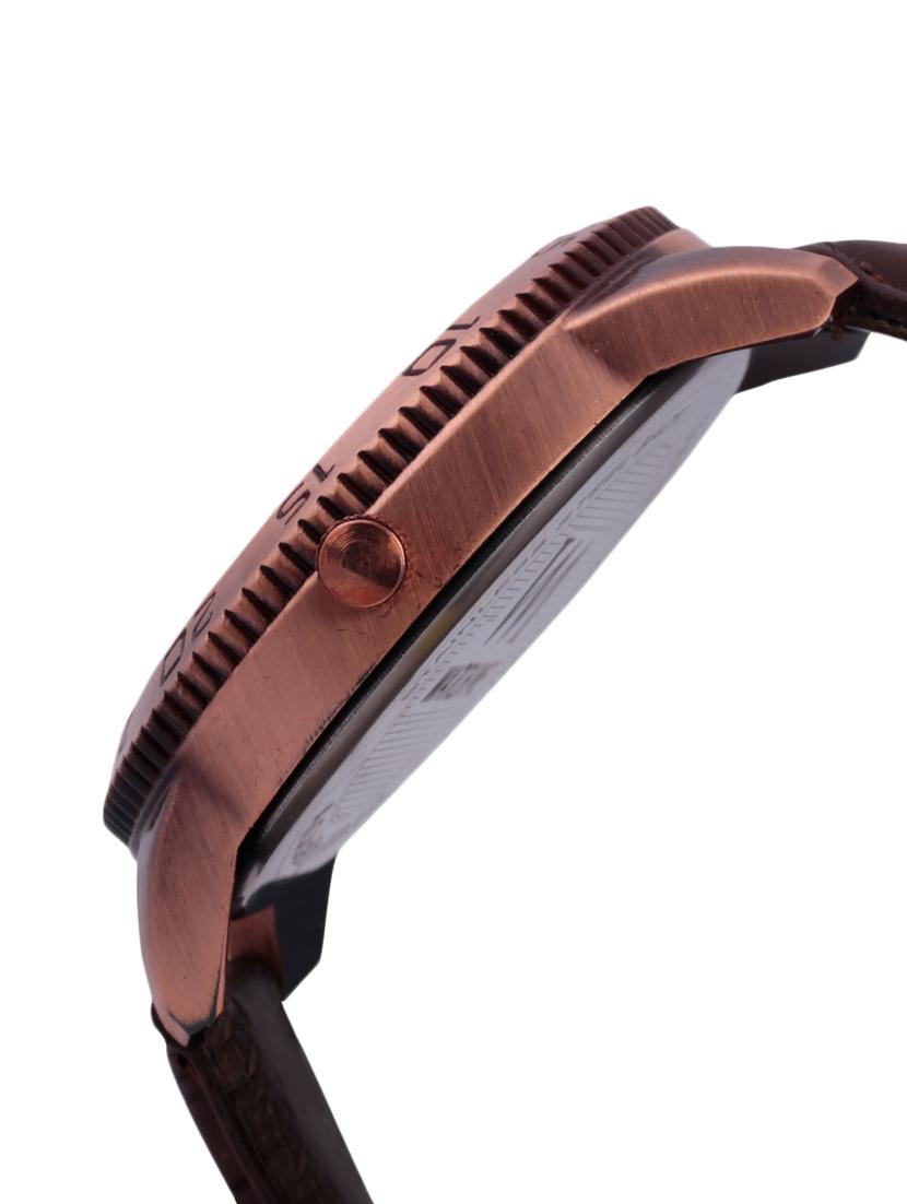 brown leather analogue watch - 10809516 - Standard Image - 1