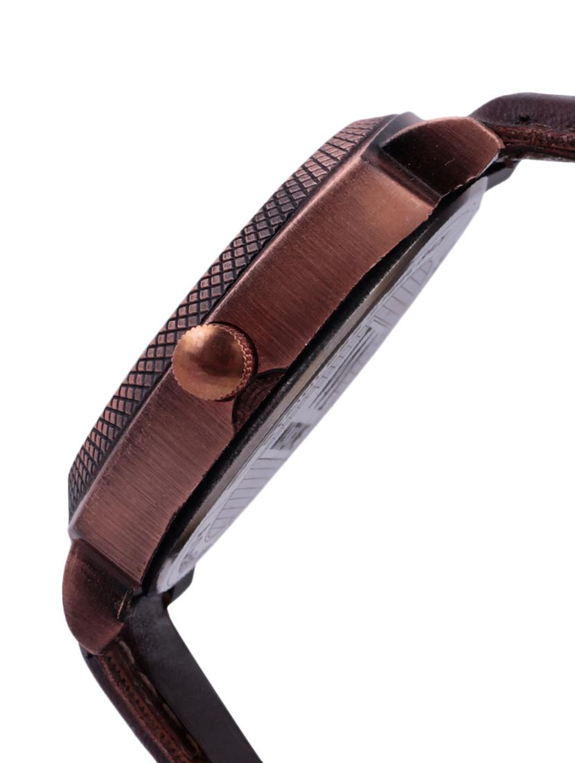 brown leather analogue watch - 10809567 - Standard Image - 1
