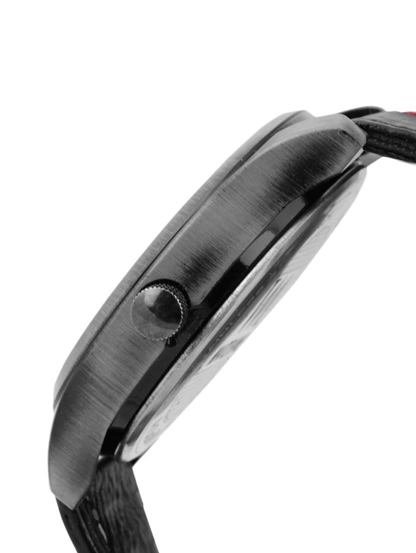 black leather analogue watch - 10809574 -  Standard Image - 1