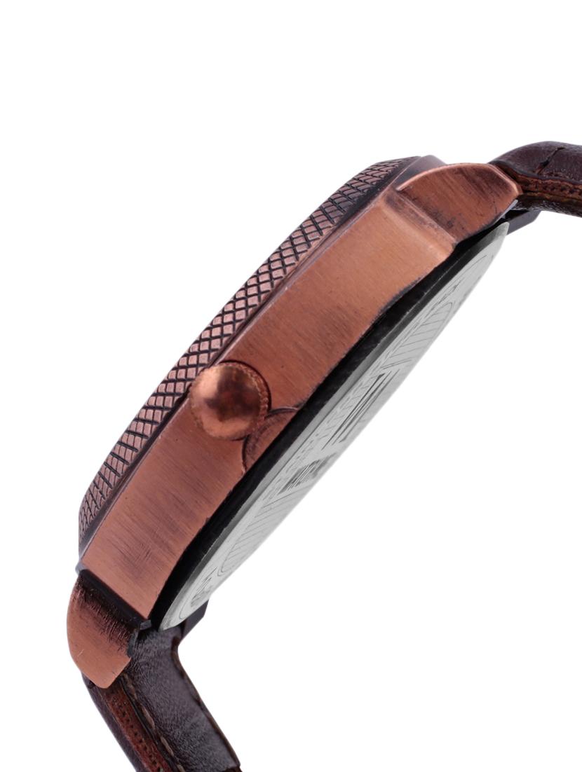 brown leather analogue watch - 10809582 - Standard Image - 1