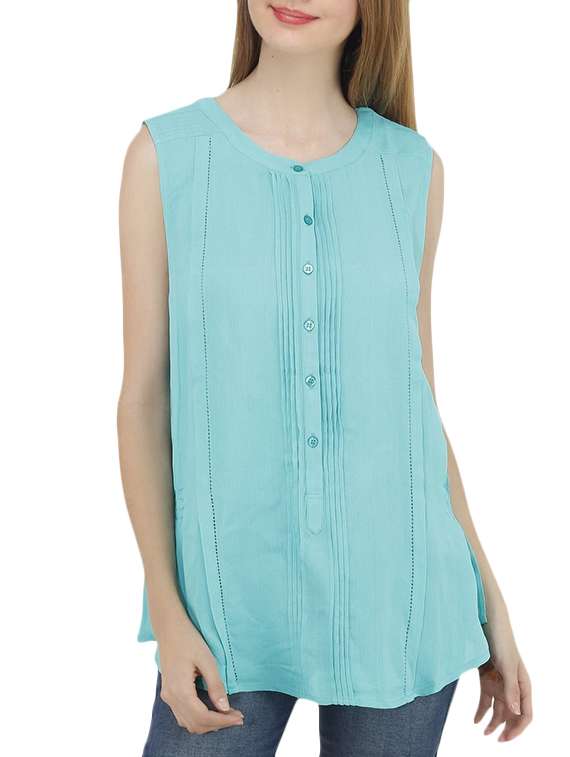 green cotton top