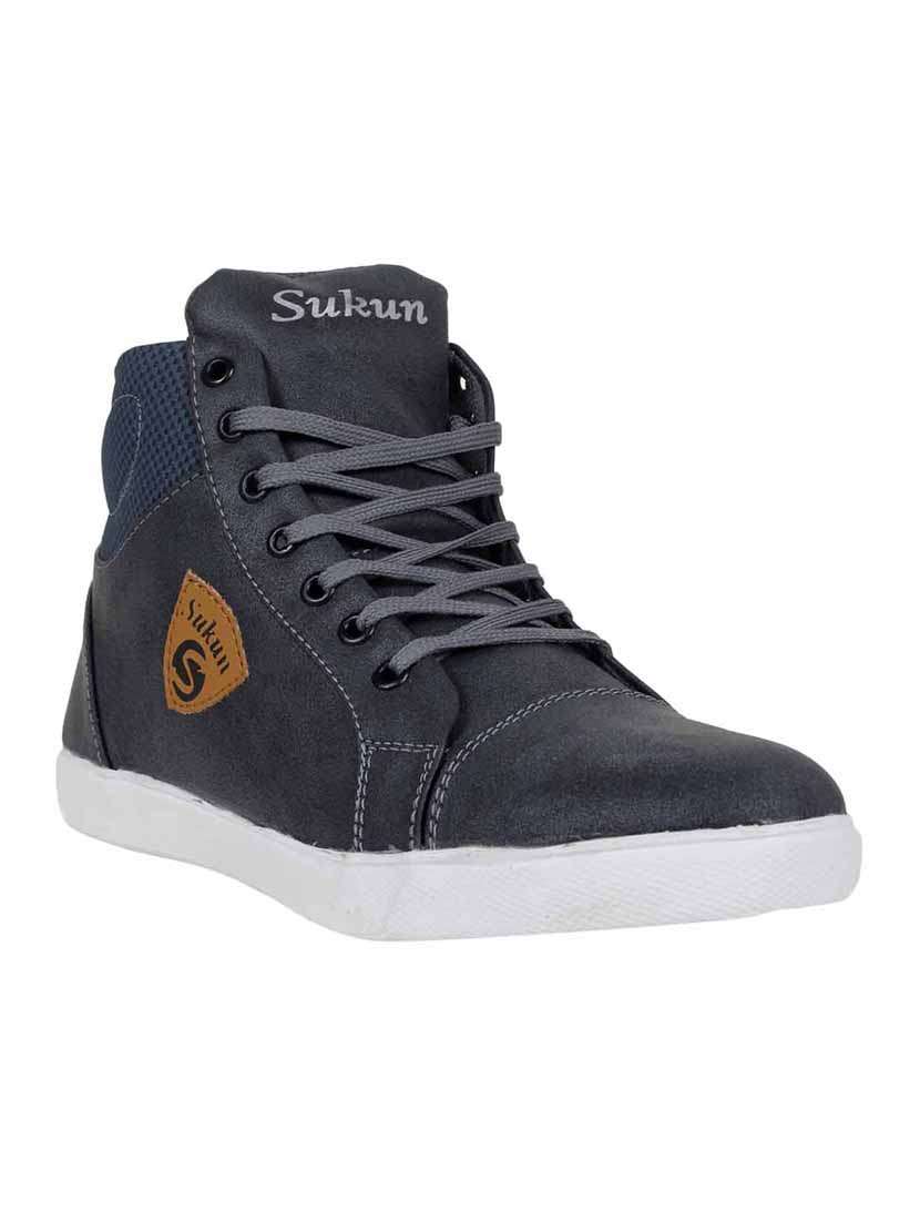 grey leatherette sneaker