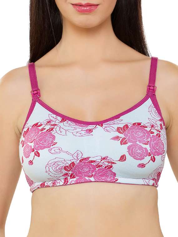 pink organic cotton, bambo fiber and lycra bra