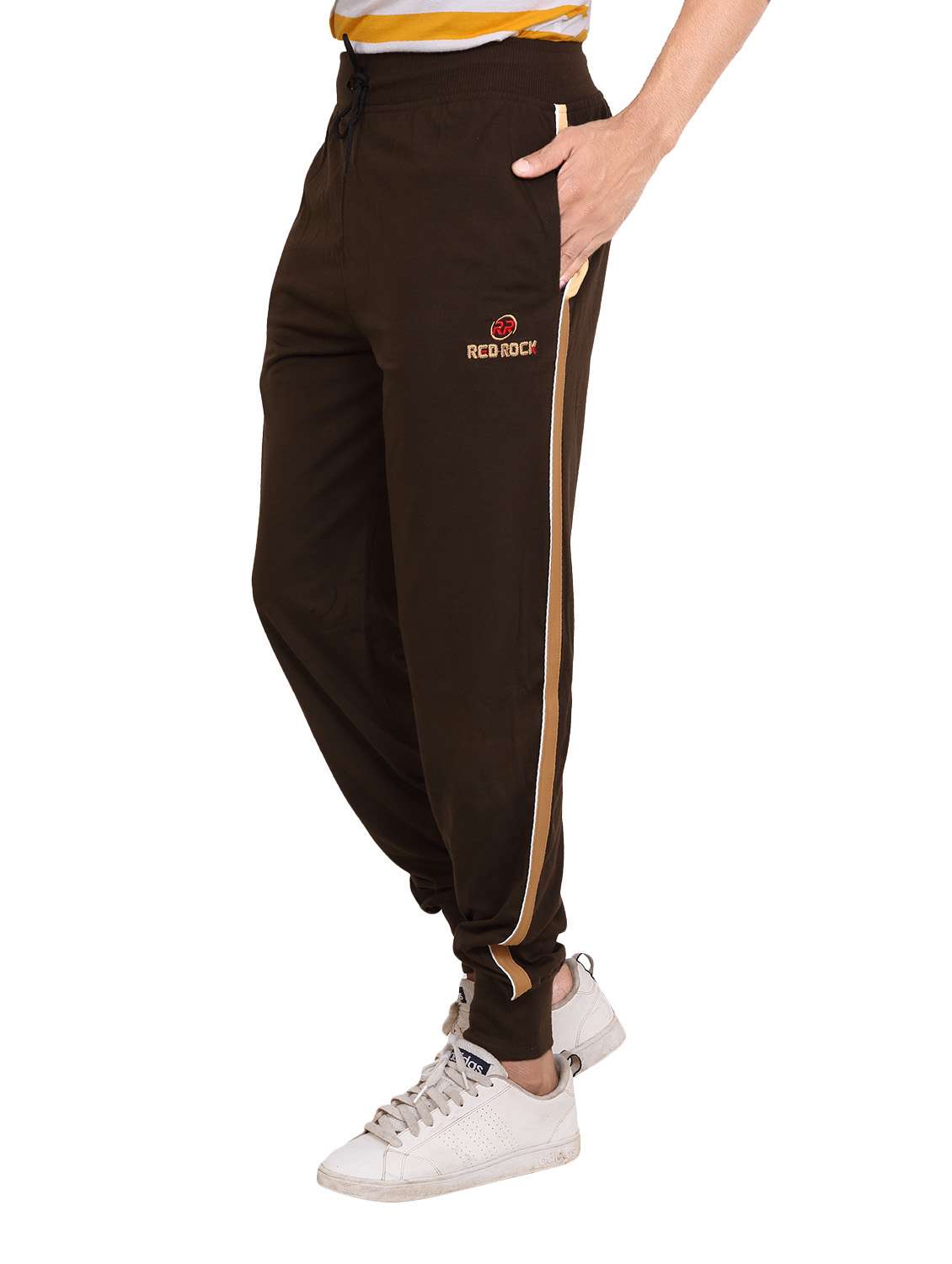 brown cotton joggers - 10821287 -  Standard Image - 1