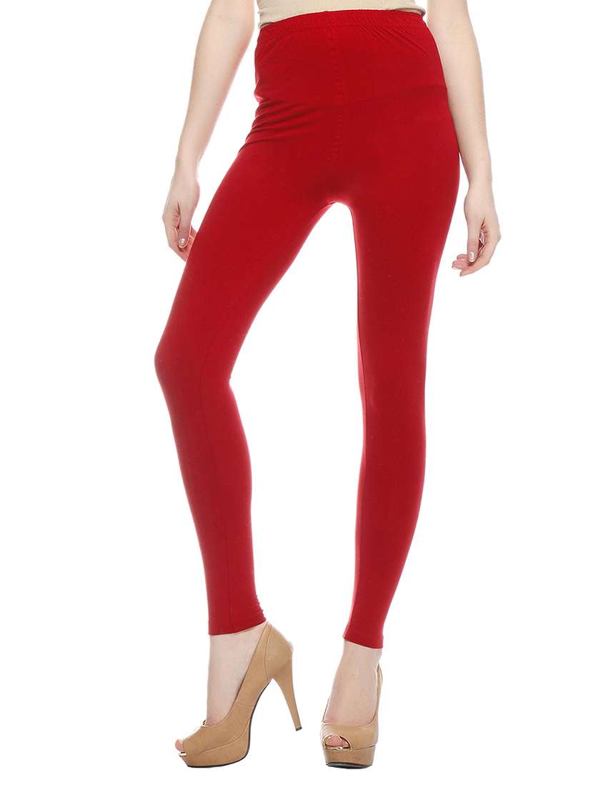red cotton leggings - 10823565 - Zoom Image - 0