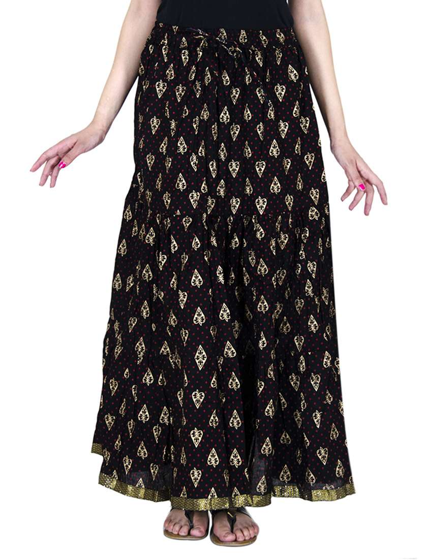 black cotton skirts