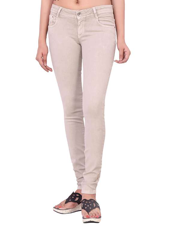 beige denim jeans