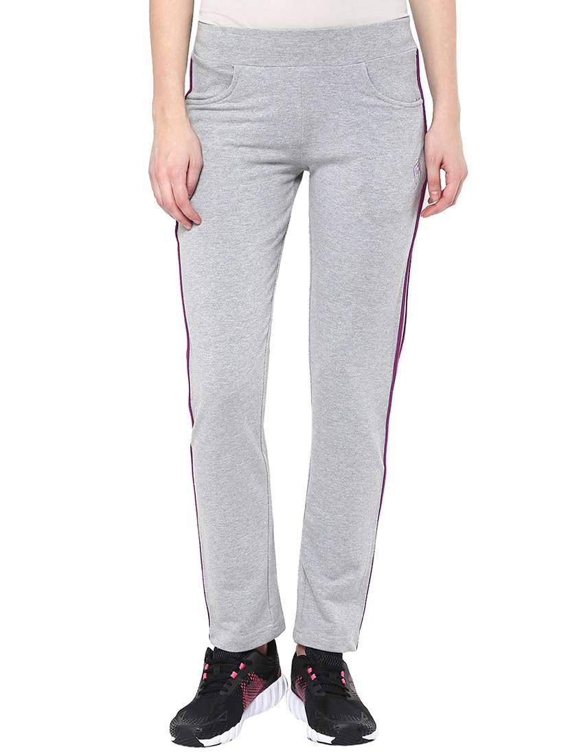 grey cotton taped track pant