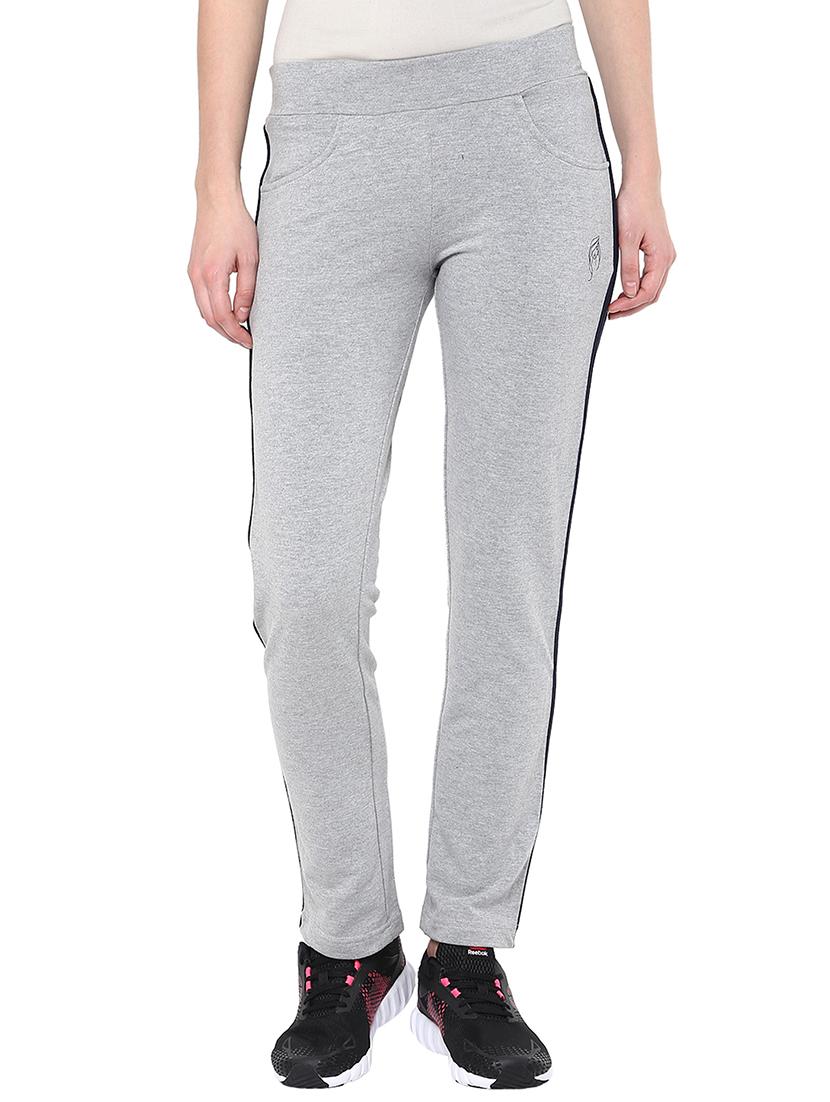grey cotton taped track pant - 10833984 -  Zoom Image - 0