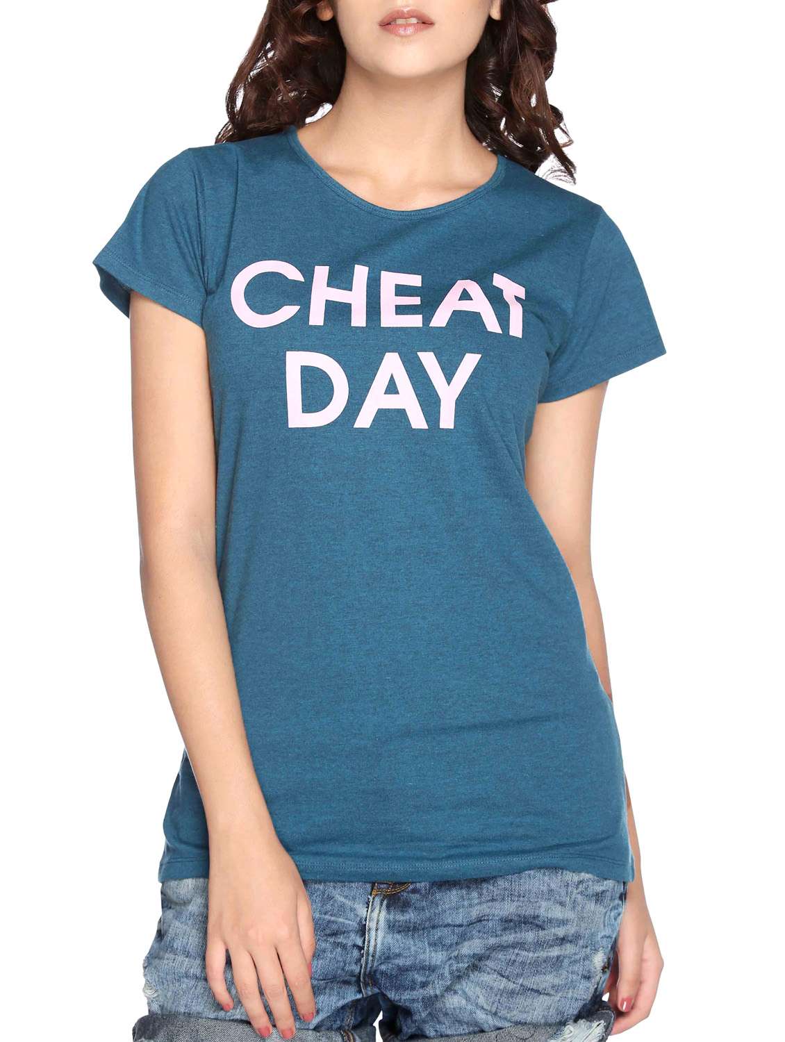 blue cotton regular tee