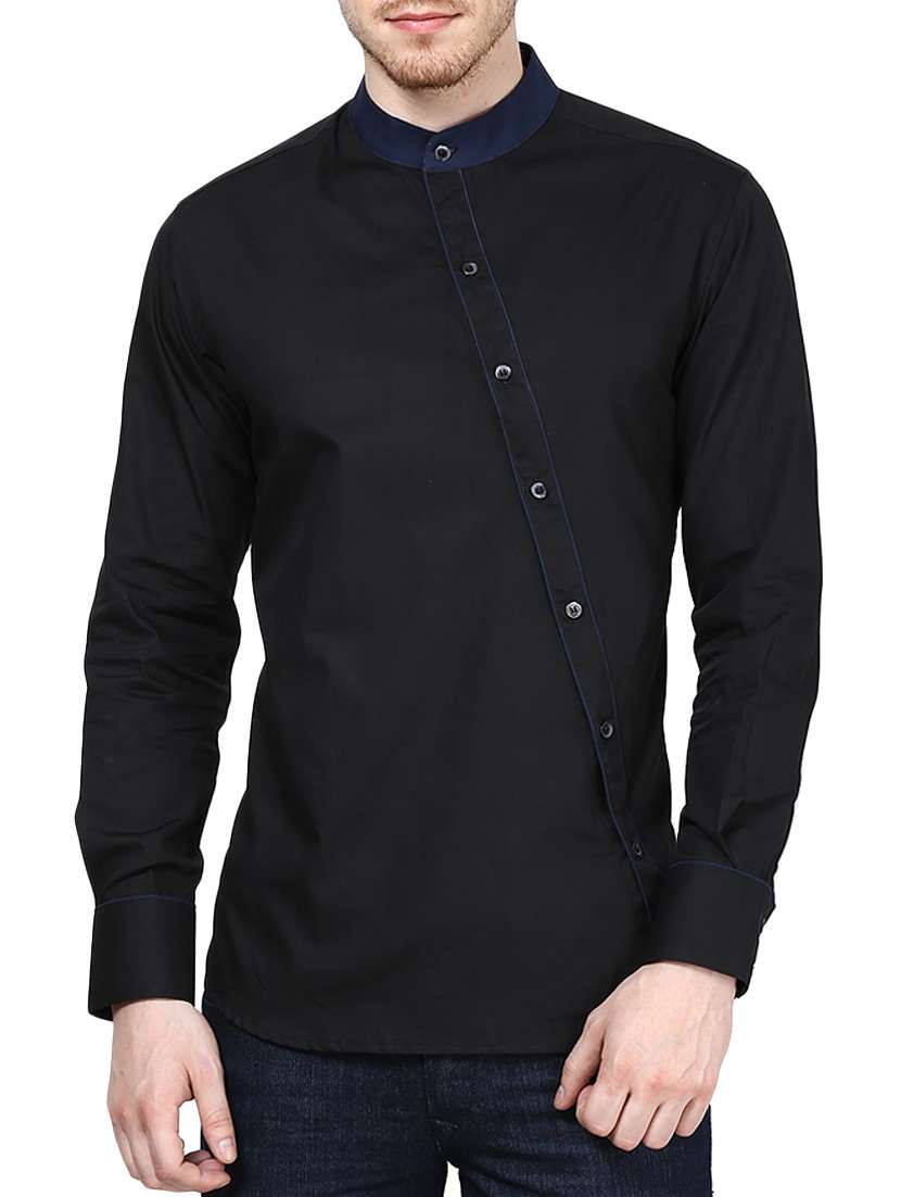 black solid casual shirt