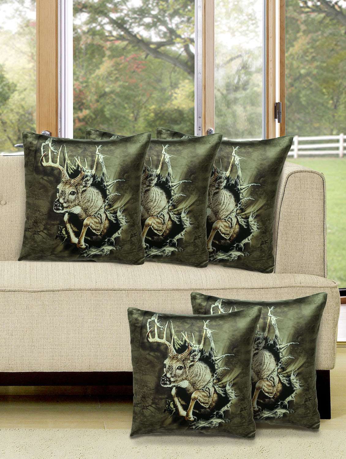 set of 5 digital printed cushion cover