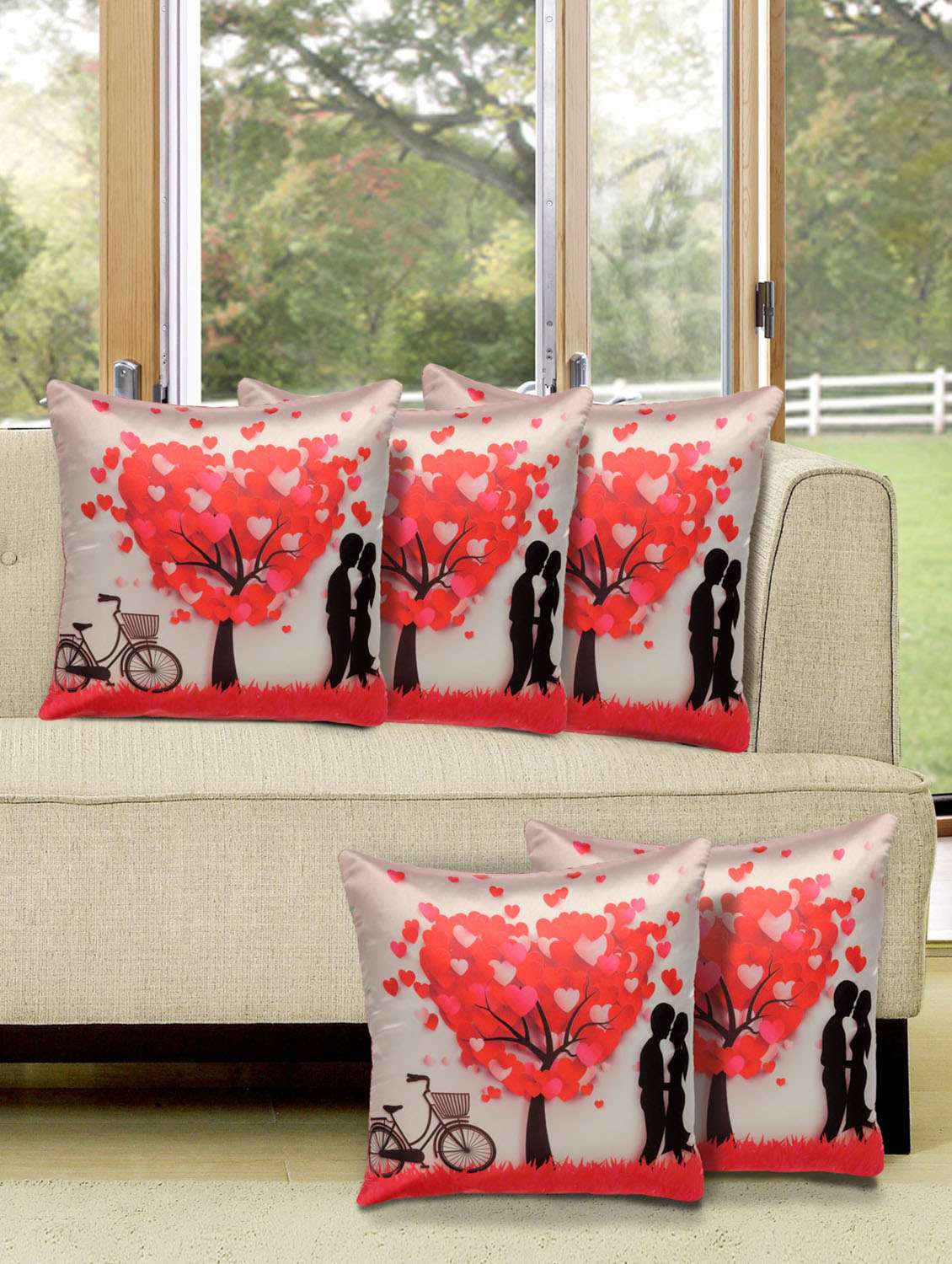 set of 5 digital printed cushion cover