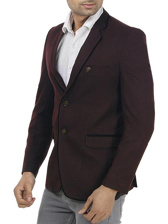red wool casual blazer - 10903577 - Standard Image - 1