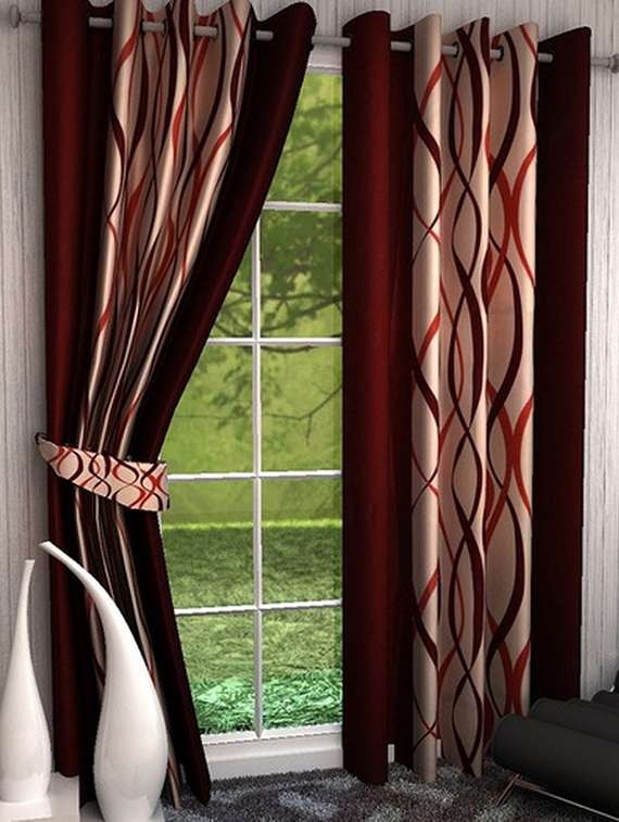 k d??cor beautiful polyster window curtain - 1 pc