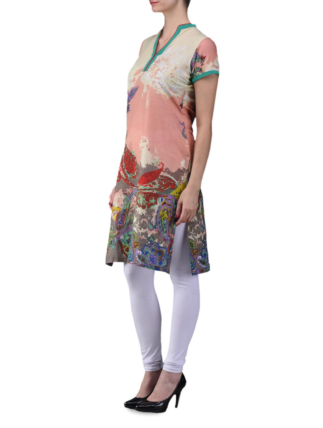multicolor cotton straight kurta - 1097838 -  Standard Image - 1