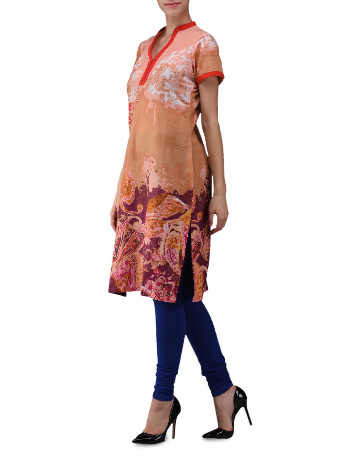 multicolor cotton straight kurta - 1097839 -  Standard Image - 1
