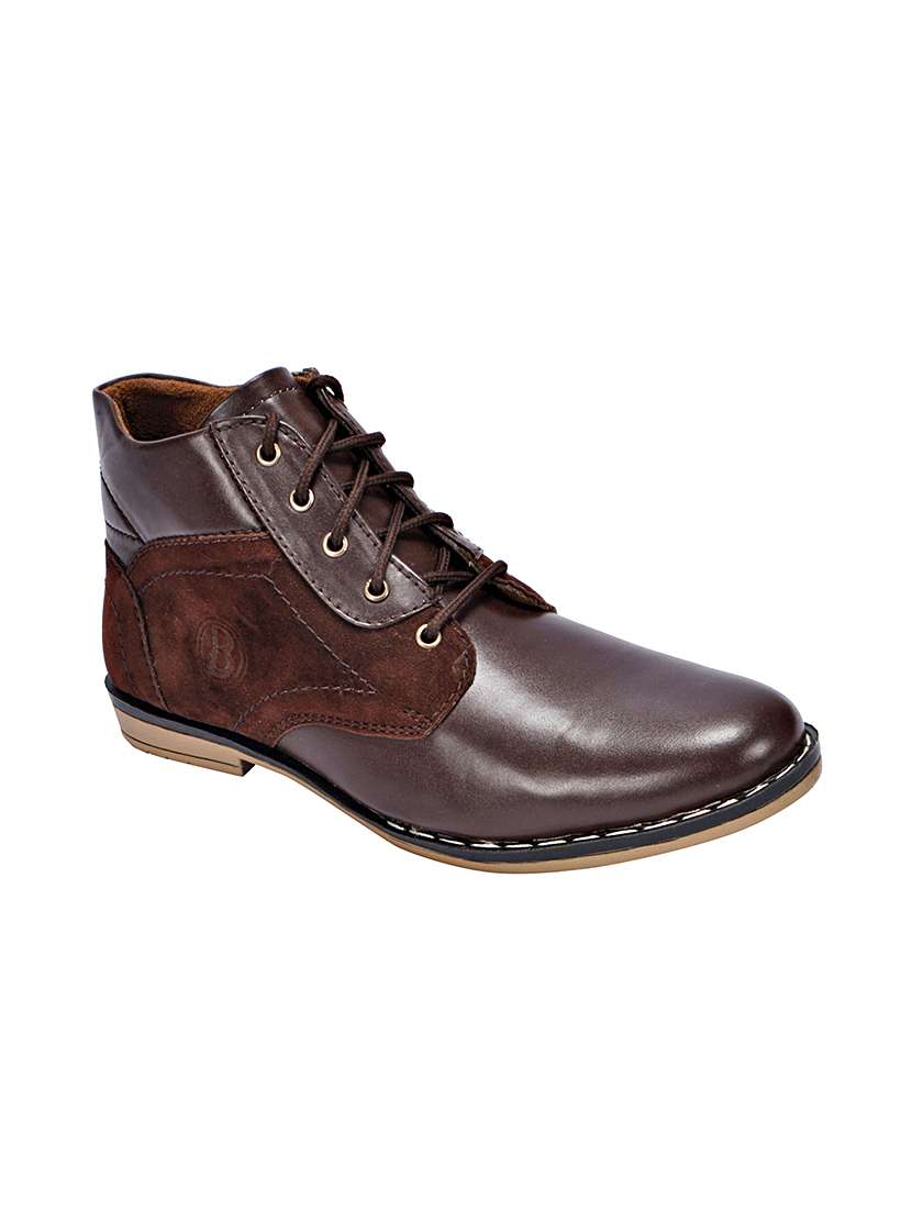 brown leatherette boot