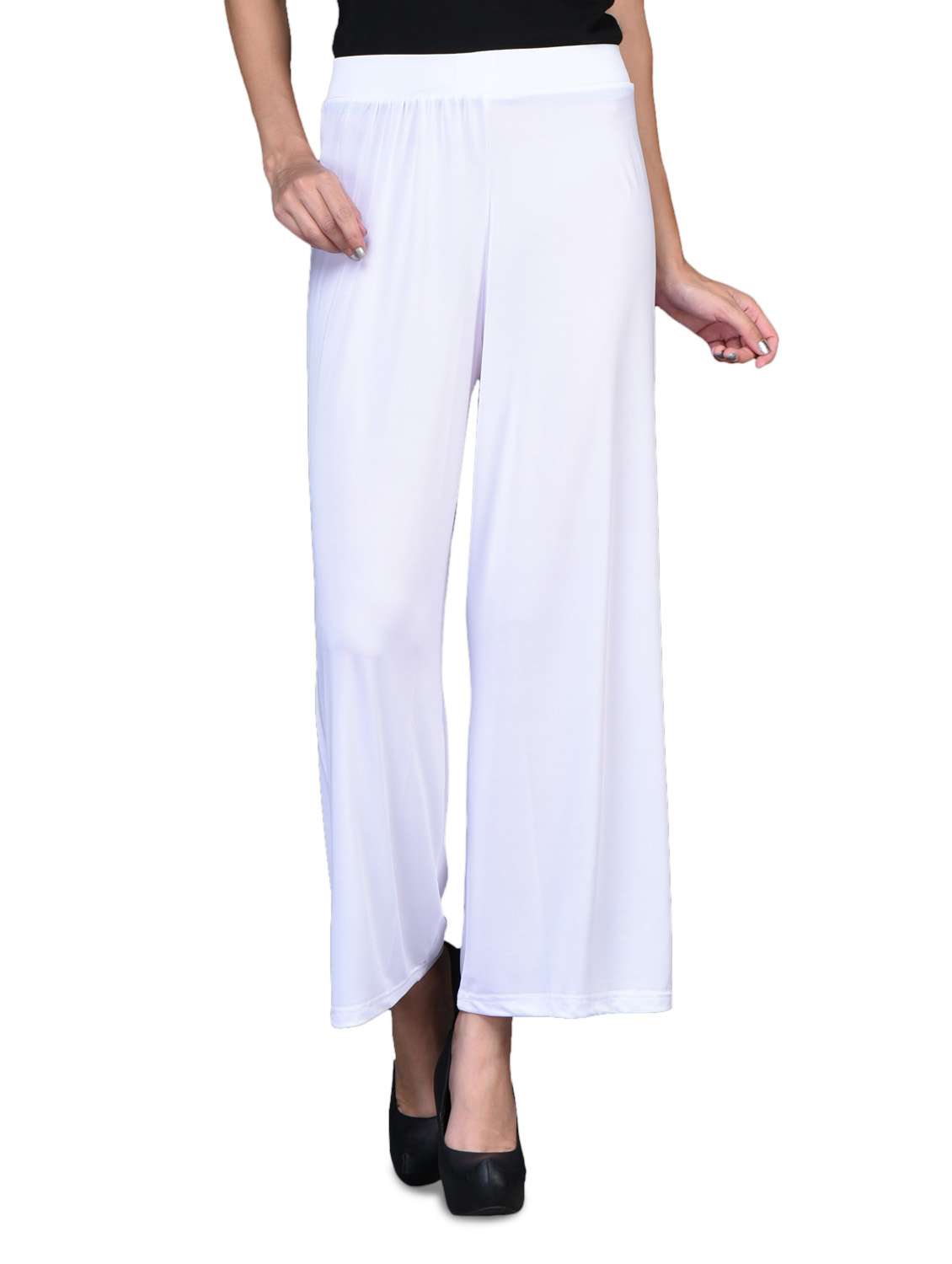 white rayon palazzo