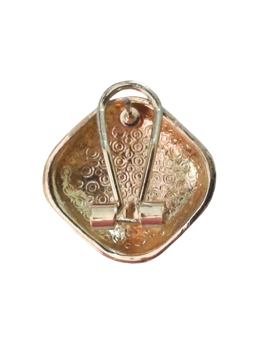 yellow & white alloy earring - 11048457 -  Standard Image - 1