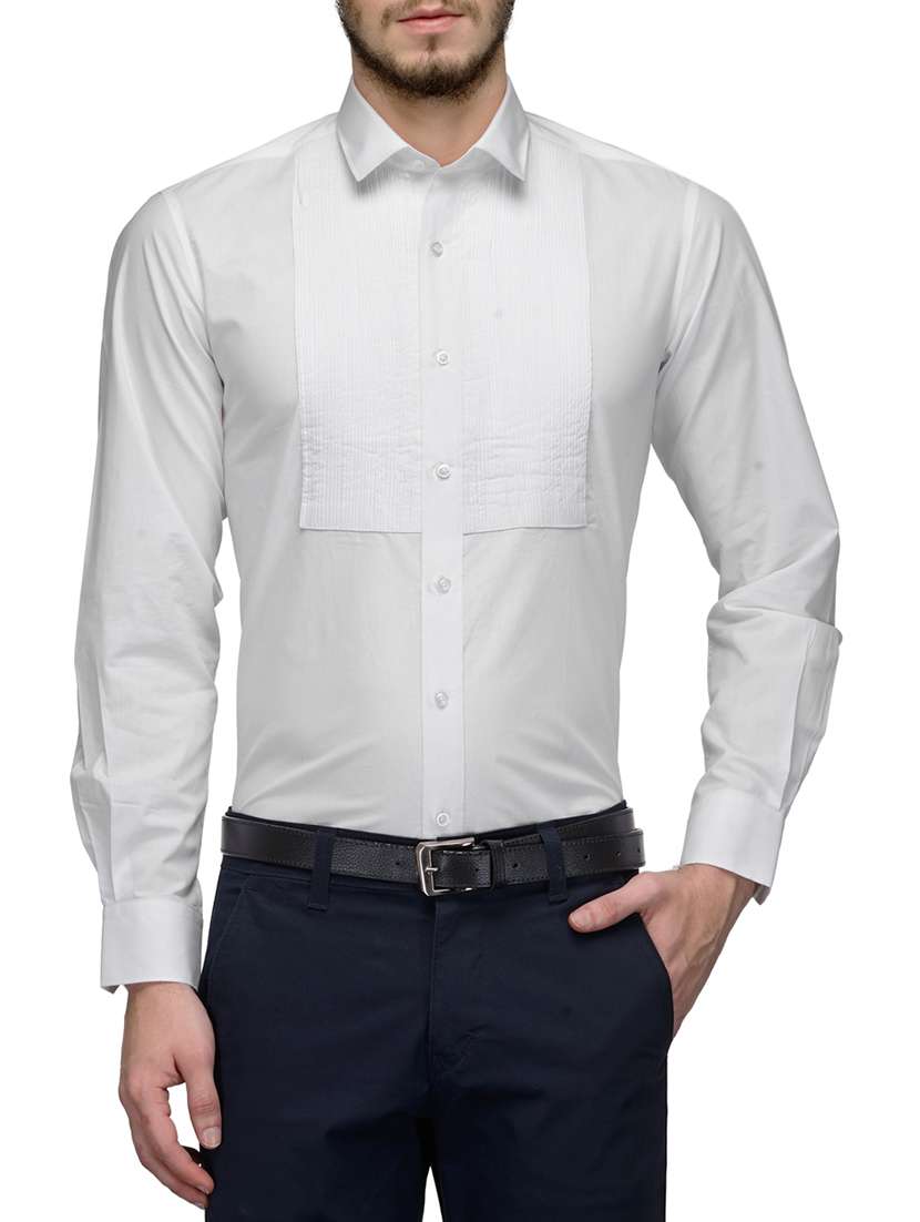 white cotton formal shirt