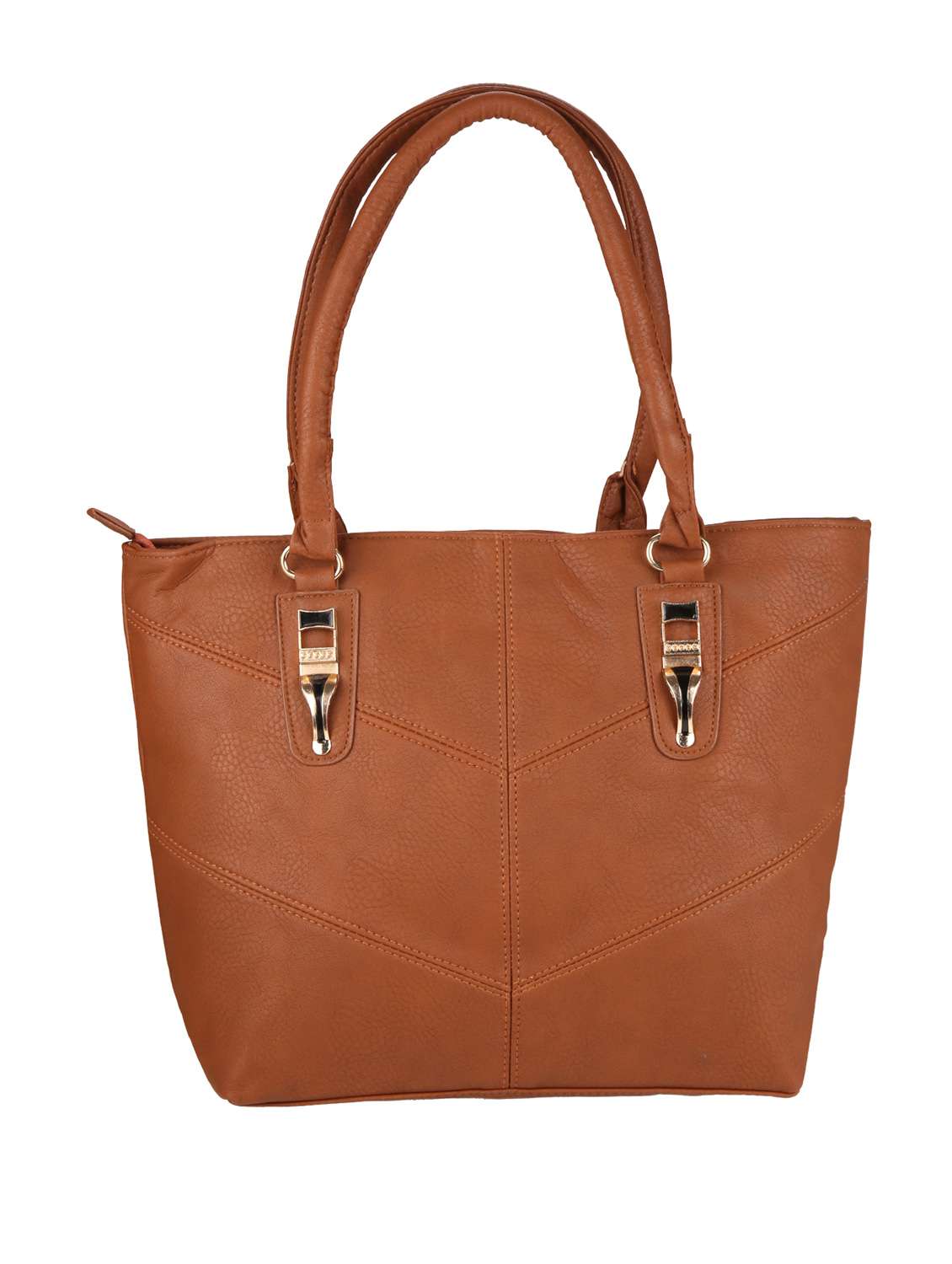 tan leatherette handbag