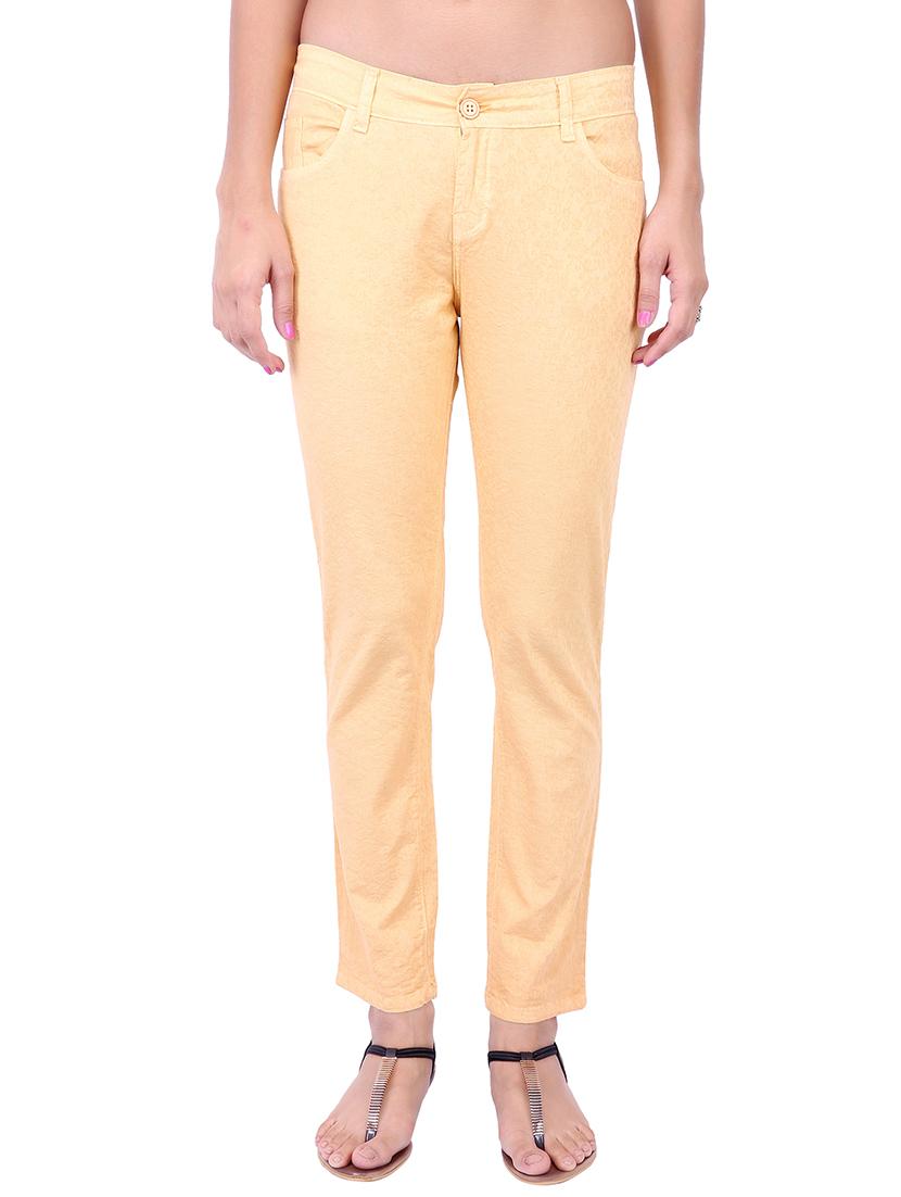gold cotton trousers - 11085368 - Zoom Image - 0