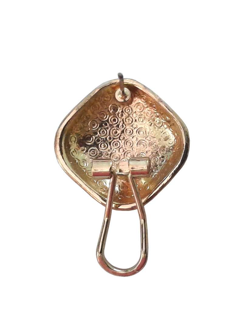 yellow metal studs earrings - 11093059 -  Standard Image - 1